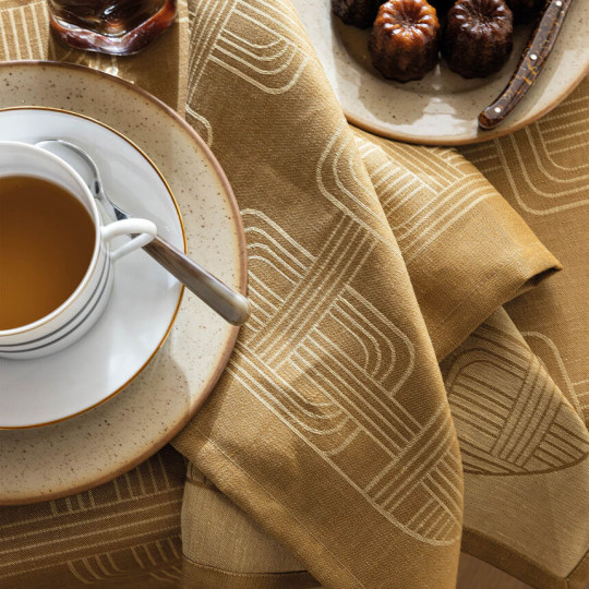 Serviette de table LE JACQUARD FRANCAIS Hôtel Particulier Boiseries 100% lin 55x55cm