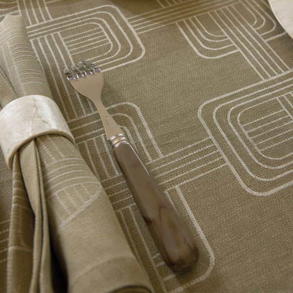Serviette de table LE JACQUARD FRANCAIS Hôtel Particulier Buis 100% lin 55x55cm