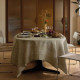 Nappe LE JACQUARD FRANCAIS Hôtel Particulier Buis en 100% lin - 5 tailles