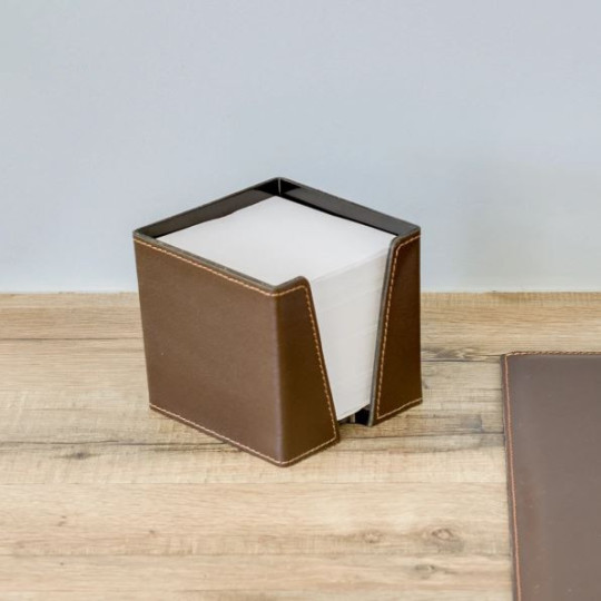 Bloc cube à papiers MIDIPY Savines en cuir - 7 coloris