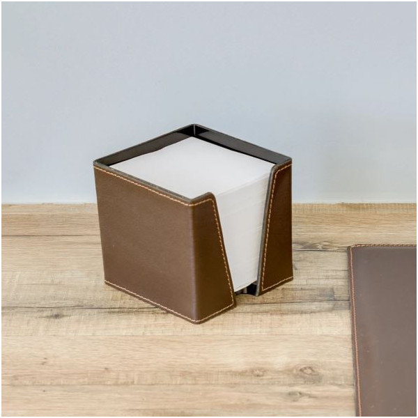 Bloc cube à papiers MIDIPY Savines en cuir - 7 coloris