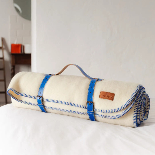 Plaid MIDIPY Cestrède en haute laine française 120x180cm - 4 coloris