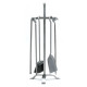 Serviteur de cheminée REIGNOUX SE 1112 en acier gris H.63cm