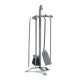 Serviteur de cheminée REIGNOUX SE 1104 en acier gris H.63cm