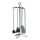 Serviteur de cheminée REIGNOUX SE 1113 en acier gris H.63cm