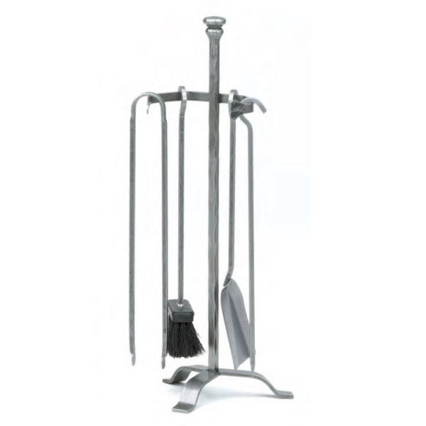Serviteur de cheminée REIGNOUX SE 651 en acier gris H.66cm