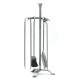 Serviteur de cheminée REIGNOUX SE 651 en acier gris H.66cm