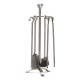 Serviteur de cheminée REIGNOUX SE 1017 en acier gris H.65cm