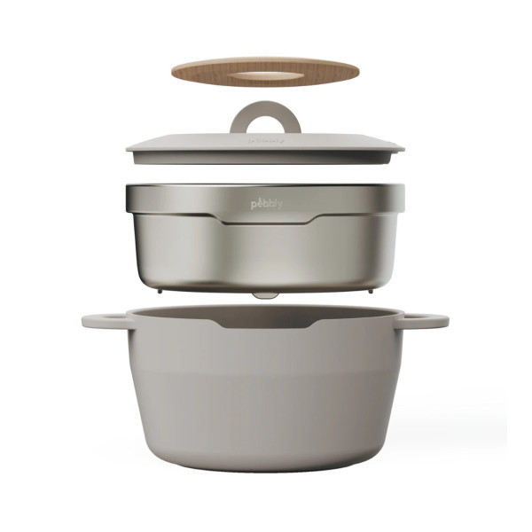 Cocotte multifonction PEBBLY Brigade De Buyer 24cm coloris greige