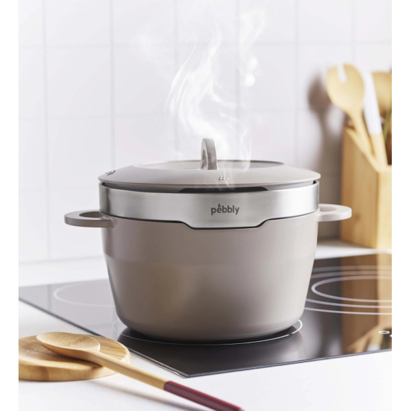 Cocotte multifonction PEBBLY Brigade De Buyer 24cm coloris greige
