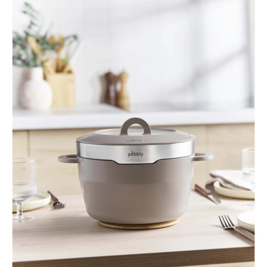 Cocotte multifonction PEBBLY Brigade De Buyer 24cm coloris greige