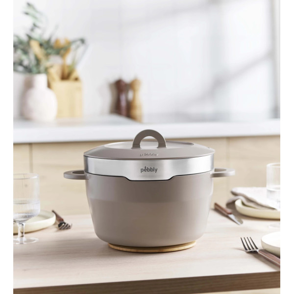 Cocotte multifonction PEBBLY Brigade De Buyer 24cm coloris greige