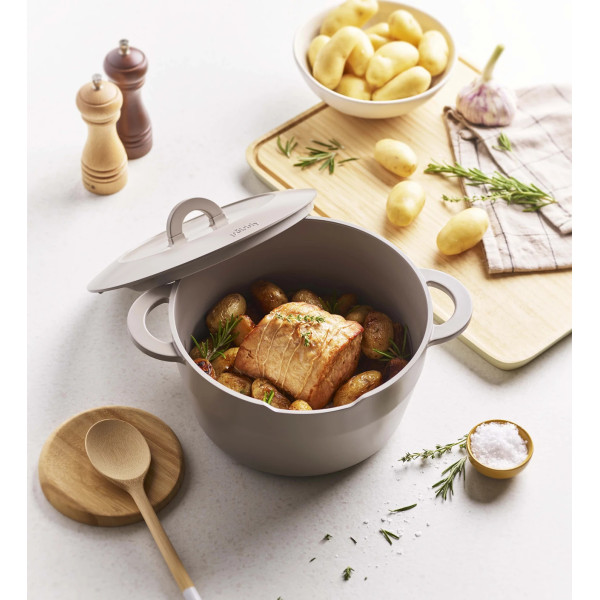 Cocotte multifonction PEBBLY Brigade De Buyer 24cm coloris greige