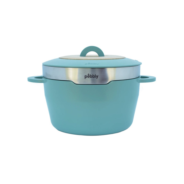 Cocotte multifonction PEBBLY Brigade De Buyer 24cm coloris mint sage sauge