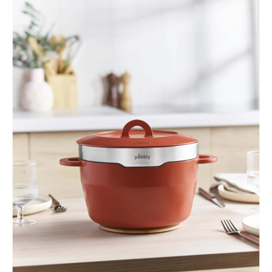 Cocotte multifonction PEBBLY Brigade De Buyer 24cm coloris terracotta