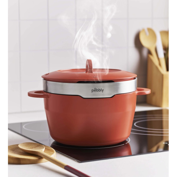 Cocotte multifonction PEBBLY Brigade De Buyer 24cm coloris terracotta