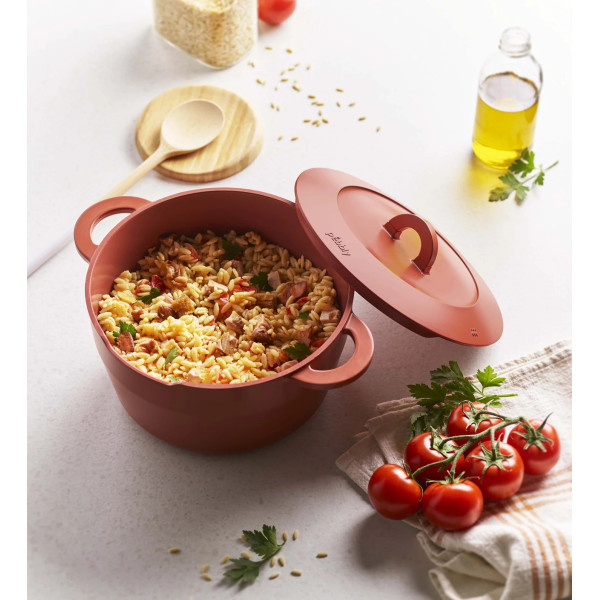 Cocotte multifonction PEBBLY Brigade De Buyer 24cm coloris terracotta