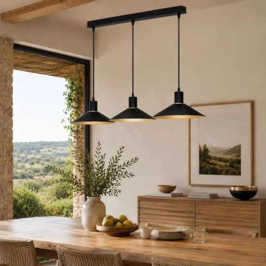 Suspension ALUMINOR Zinga S3 noir 3 têtes