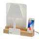 Lampe à poser ALUMINOR Luxi LT bois et métal blanc h.28.3cm
