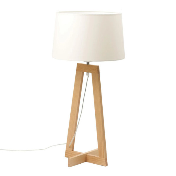 Lampe à poser ALUMINOR Sacha LT bois h.68.5cm