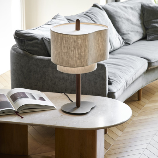 Lampe à poser MARKET SET Pebble H.60cm coloris crème