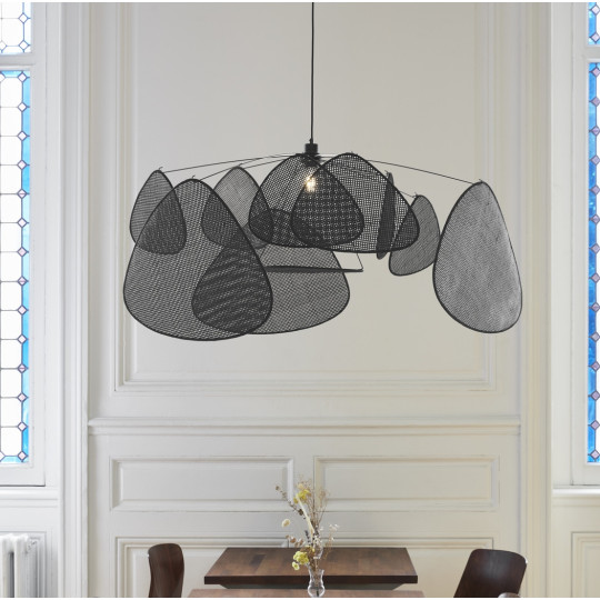 Suspension MARKET SET Screen XL 1L D.110cm cannage coloris noir