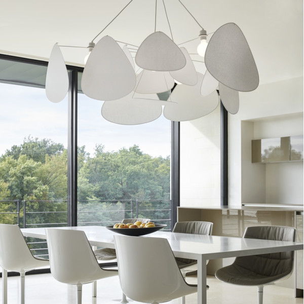 Suspension MARKET SET Screen XXL 4L D.150cm murano coloris blanc