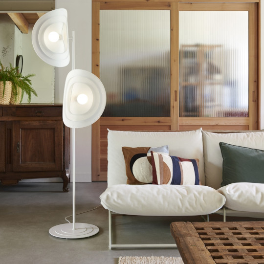 Lampadaire MARKET SET Selenitis 2L coloris blanc
