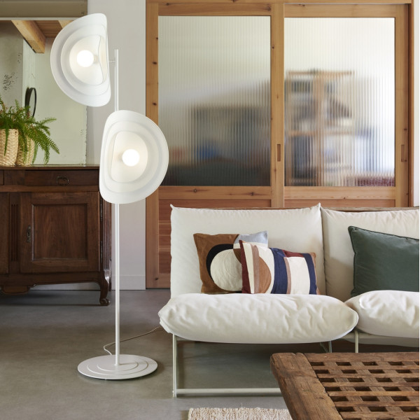 Lampadaire MARKET SET Selenitis 2L coloris blanc