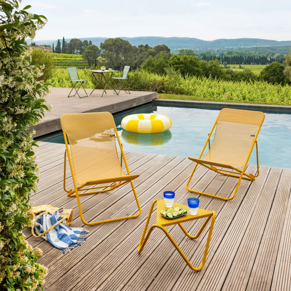Lot de deux maxi Transat LAFUMA MOBILIER Batyline Miel