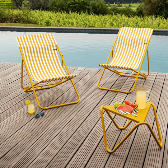 2 Maxi Transats LAFUMA MOBILIER Airlon - 4 coloris
