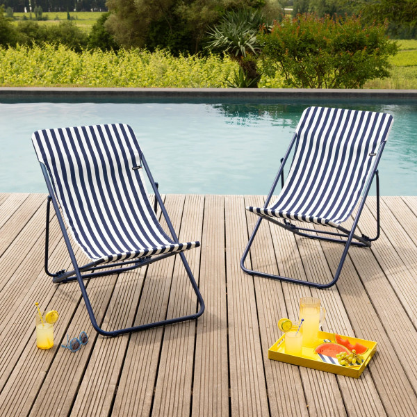 2 Maxi Transats LAFUMA MOBILIER Airlon - 4 coloris
