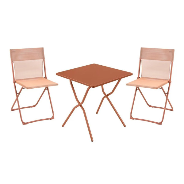 Set table carrée et deux chaises LAFUMA MOBILIER Balcony - 6 coloris