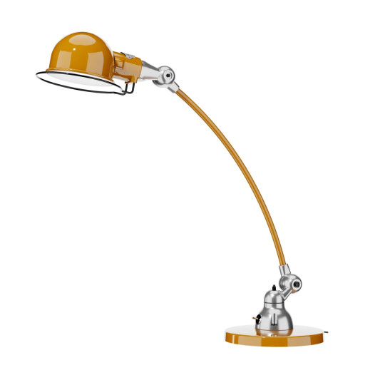 Lampe à poser JIELDE Signal SIC400 articulée courbée finition poli-brillant - 28 coloris