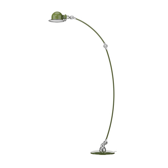 Lampadaire JIELDE Loft C1260 courbé et articulé finition poli-brillant - 28 coloris