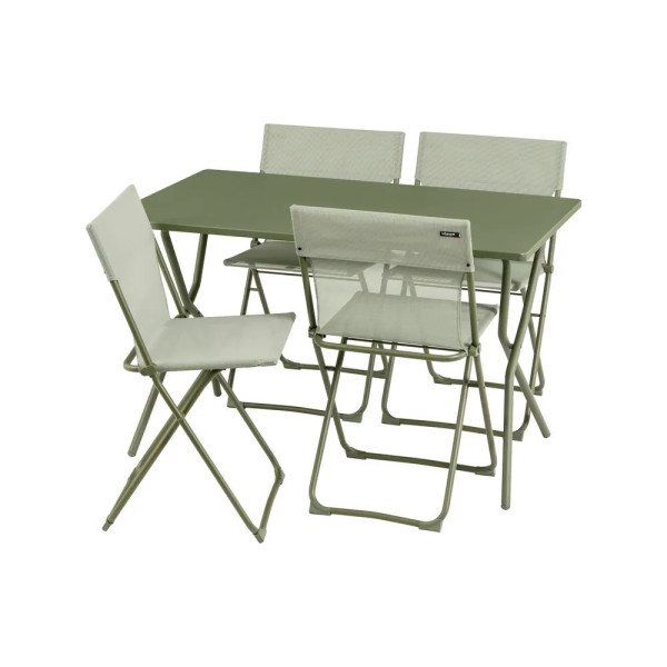 Table de jardin pliante LAFUMA MOBILIER Balcony 120x70cm Colorblock et ses quatre chaises - 6 coloris