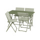 Table de jardin pliante LAFUMA MOBILIER Balcony 120x70cm Colorblock et ses quatre chaises - 6 coloris