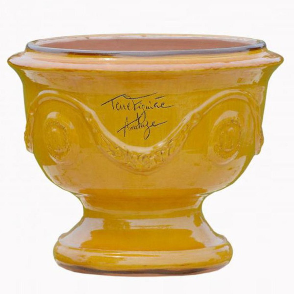 Vase coupe Anduze jaune miel Terre Figuière