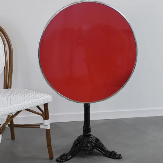Table de bistrot émaillée pliante basculante - 3 tailles 9 coloris