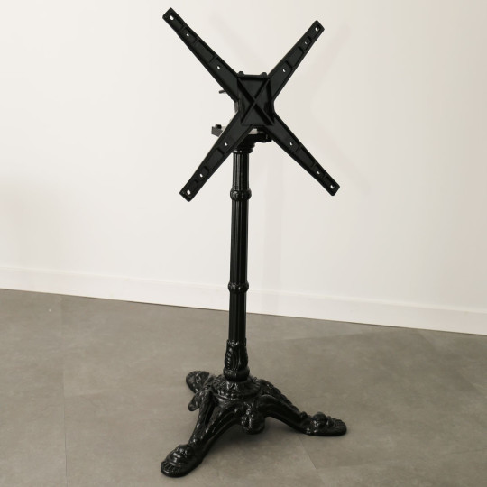 Pied bistrot basculant fonte d'aluminium noir - 2 tailles