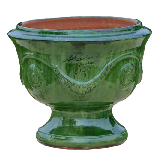 Vase coupe Anduze vert Terre Figuière