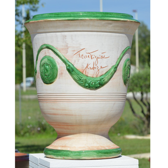 Vase cérusé vert Terre Figuière - 5 tailles
