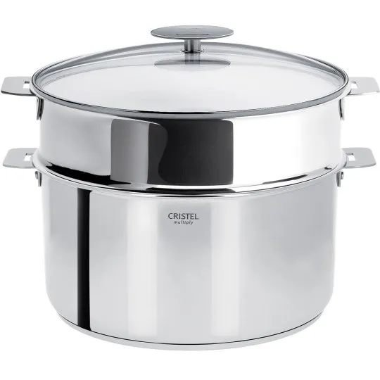 Cocotte vapeur Cristel Casteline en inox 24cm