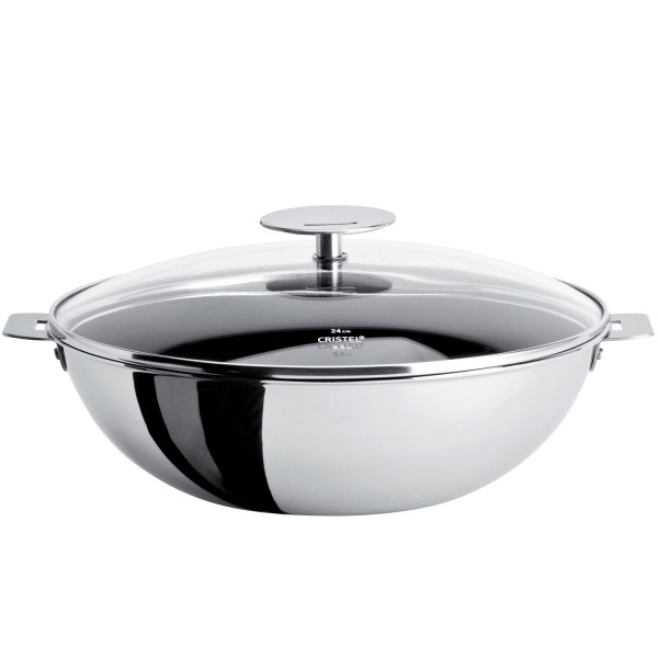 Wok et couvercle Cristel Casteline - 3 tailles