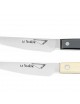 6 couteaux à steak inox Scalène Au Nain - 4 coloris