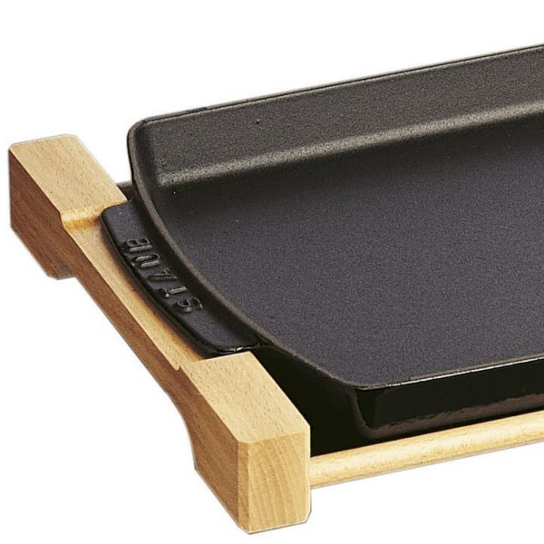 Assiette Support Bois Staub 33x22cm