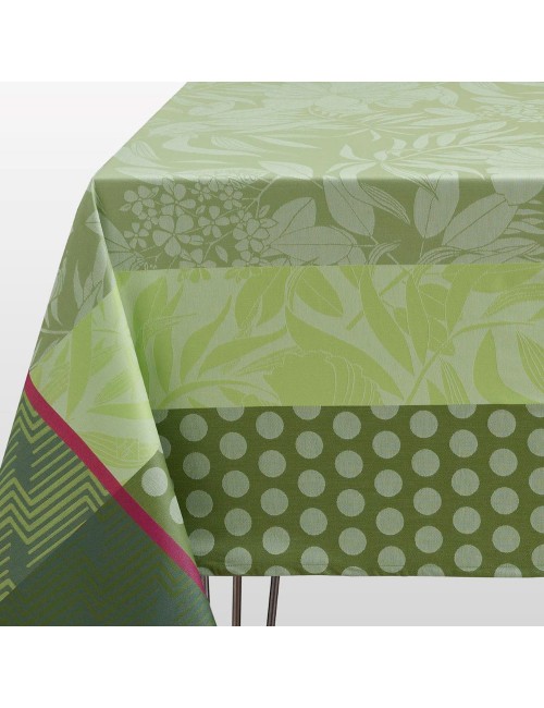 Nappe enduite LE JACQUARD FRANCAIS Nature Urbaine verte 175x250cm (1 quantité)