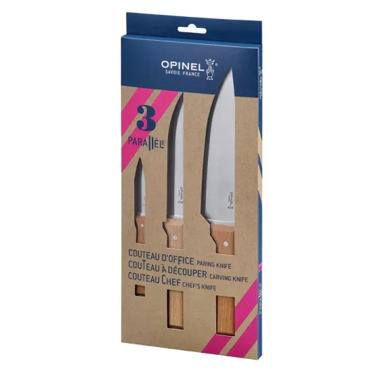 Coffret 3 couteaux Trio Parallèle Opinel
