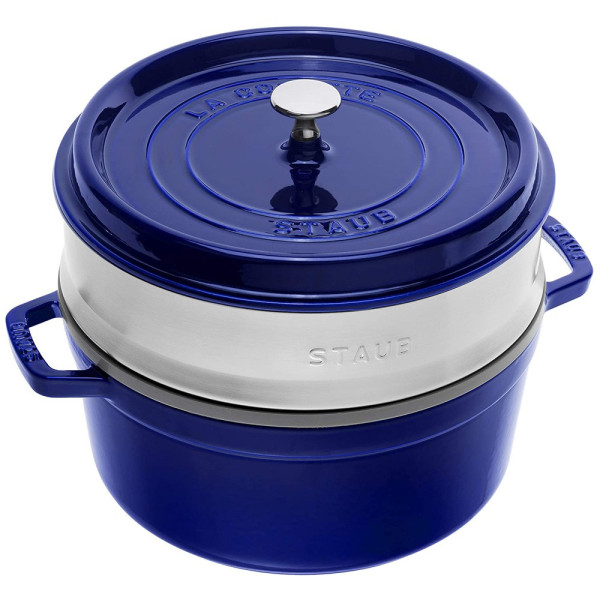 Cocotte 26cm panier vapeur Staub - 6 coloris