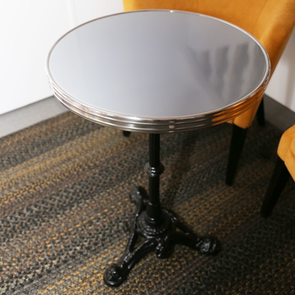 Table de bistrot plateau émaillé - 3 tailles 9 coloris